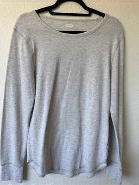 Old Navy Long sleeve Waffle Knit Grey Shirt XL